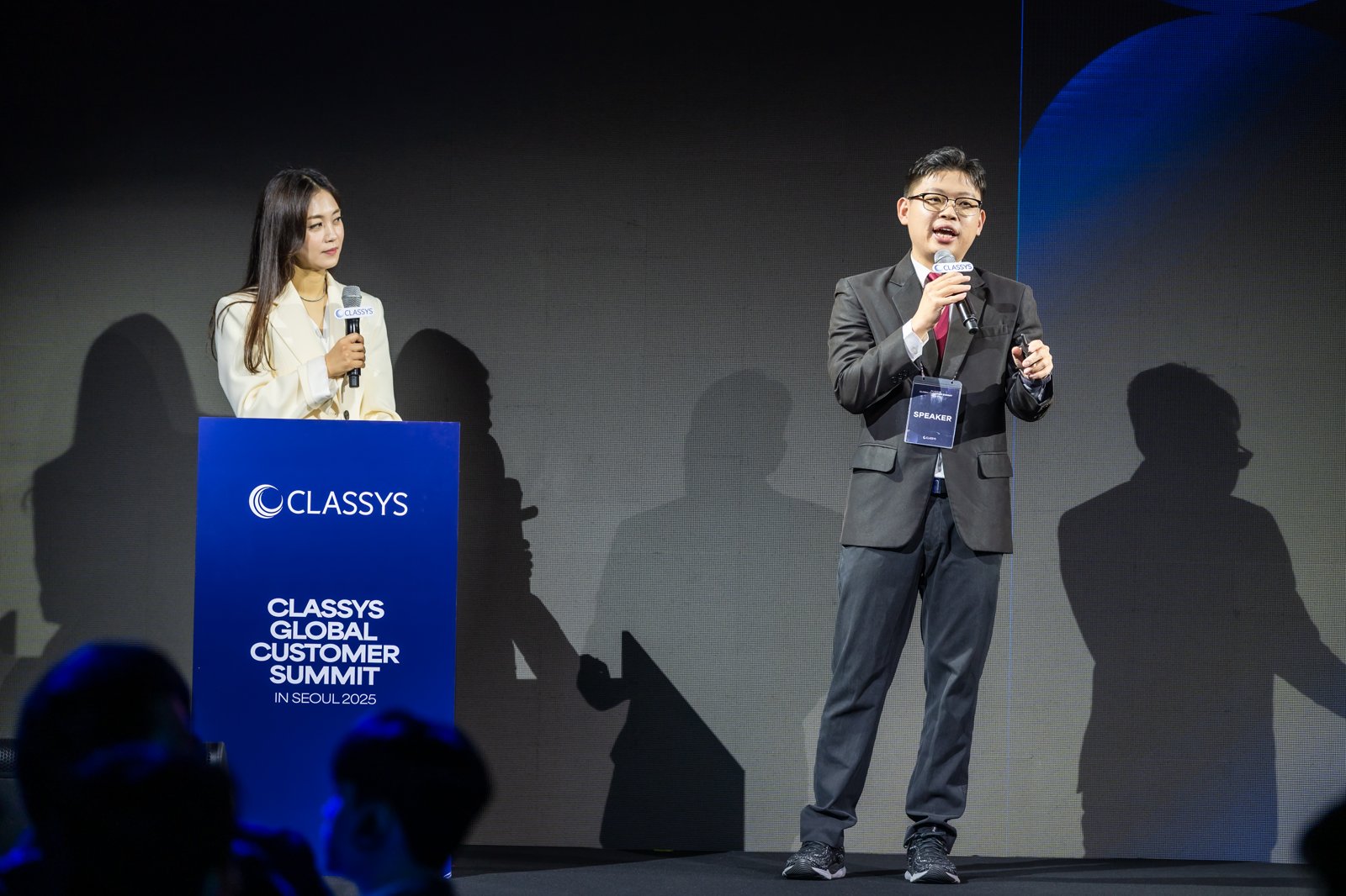 Dr Sin Yong speaking at the CLASSYS Global Customer Summit in Seoul
